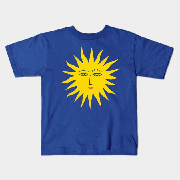 Sun Face Kids T-Shirt by JunkyDotCom